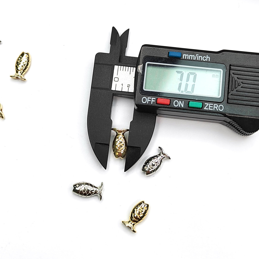 Разделительная бусина Рыбка 12х7 мм, ШТУКА