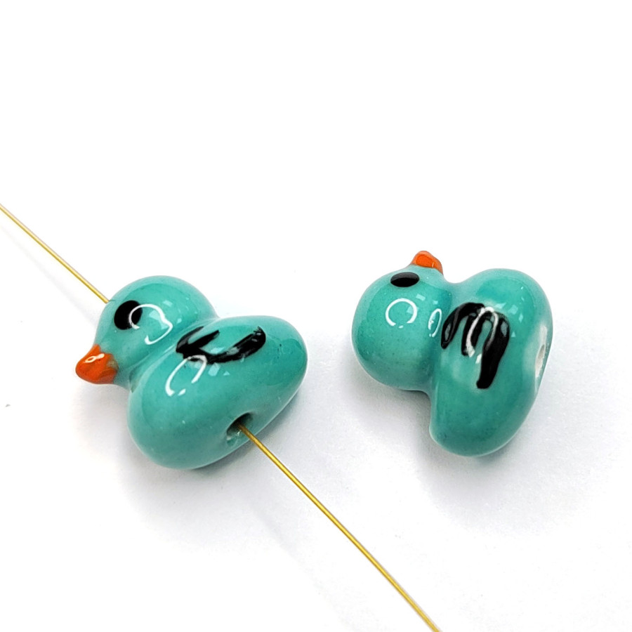 Уточка керамическая 12х9 мм, штука Мятная