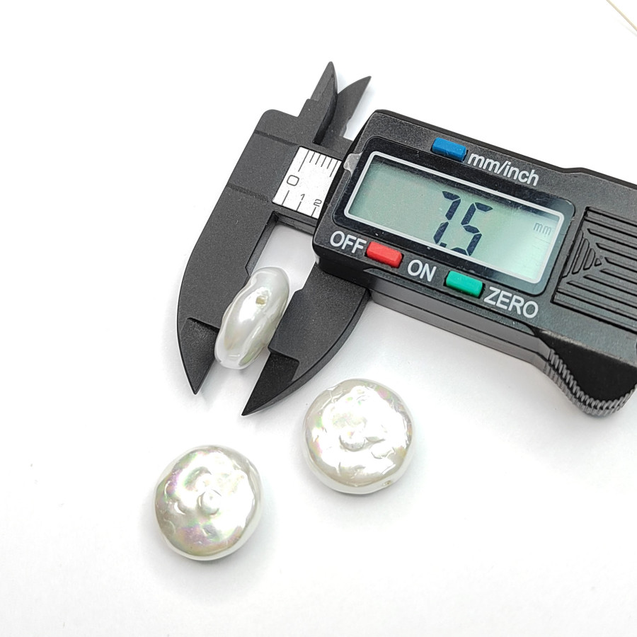 16 мм Жемчуг майорка LUX, форма Таблетка, цвет молочный, ШТУКА