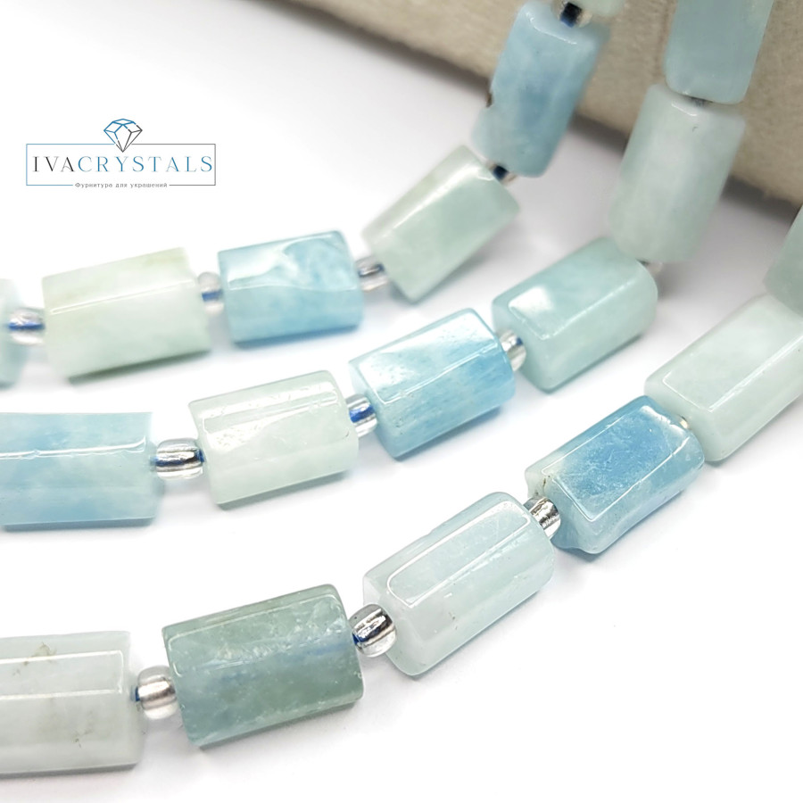 Аквамарин натуральный, Столбик 10х7 мм