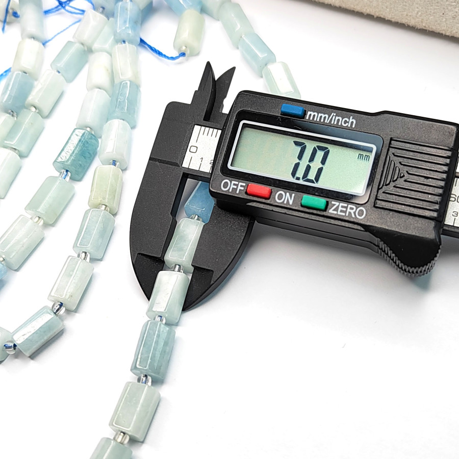 Аквамарин натуральный, Столбик 10х7 мм Штука