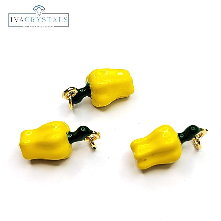 Подвеска Перчик 18х10 мм, штука Жёлтый