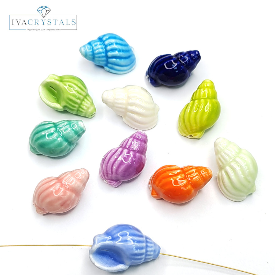 Ракушка керамическая 20х13 мм, штука