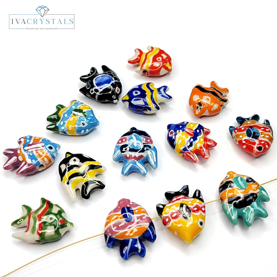 Рыбка керамическая 22 мм, штука