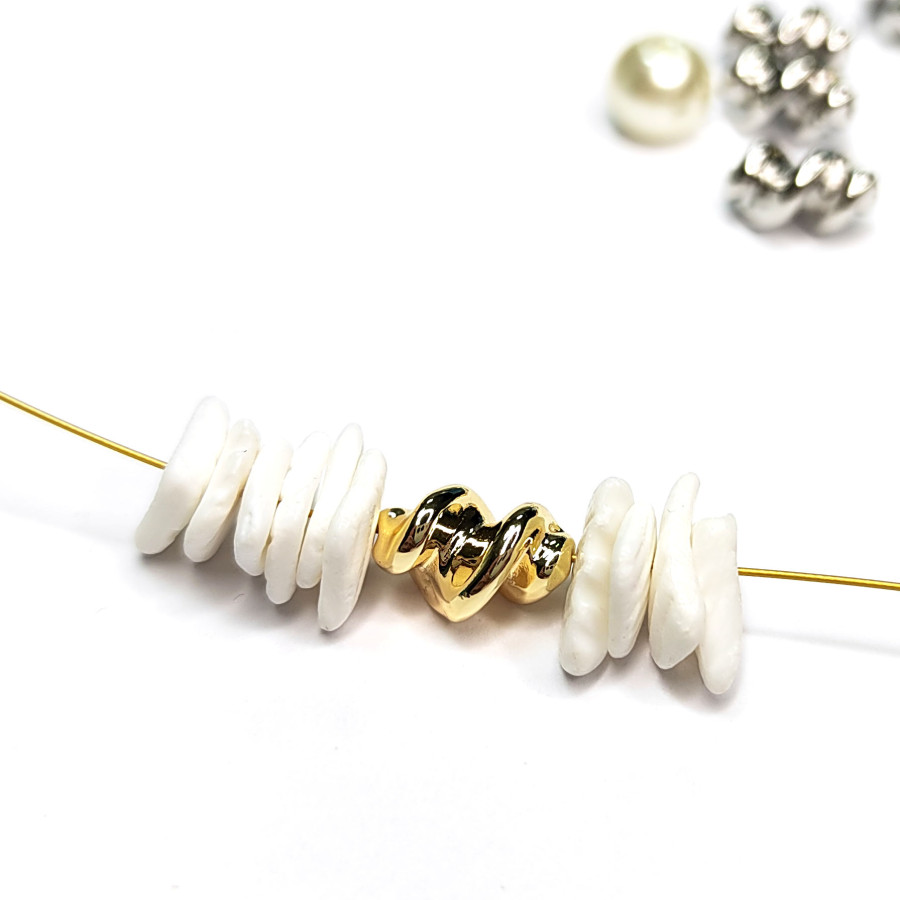 Разделительная бусина Спираль 11х7 мм, ШТУКА Позолота