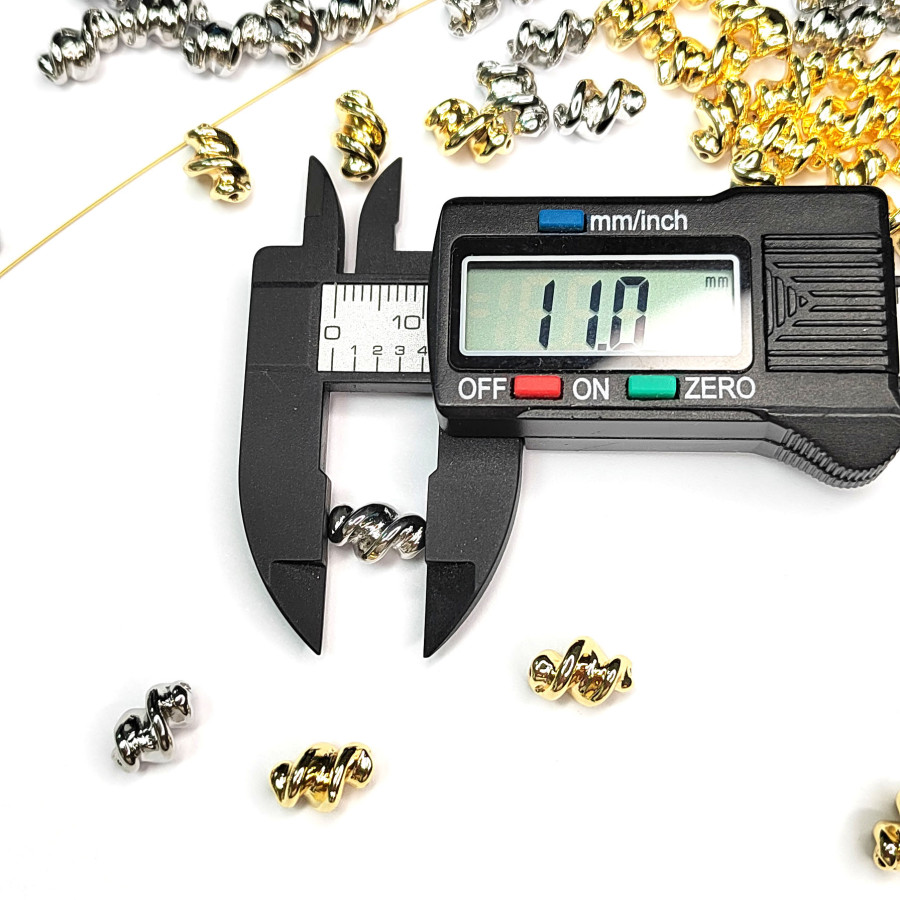 Разделительная бусина Спираль 11х7 мм, ШТУКА