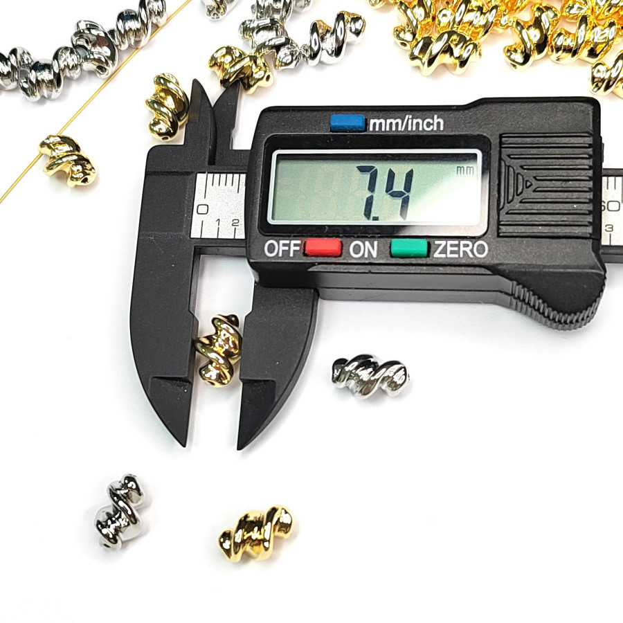 Разделительная бусина Спираль 11х7 мм, ШТУКА