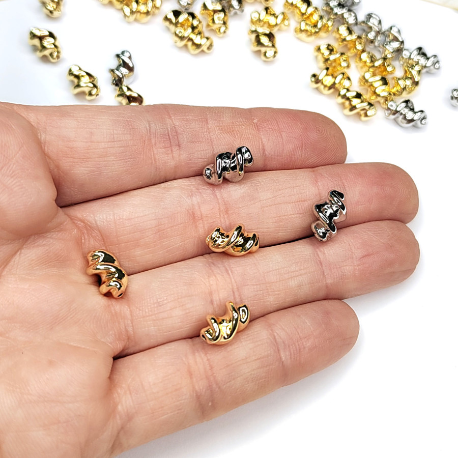 Разделительная бусина Спираль 11х7 мм, ШТУКА