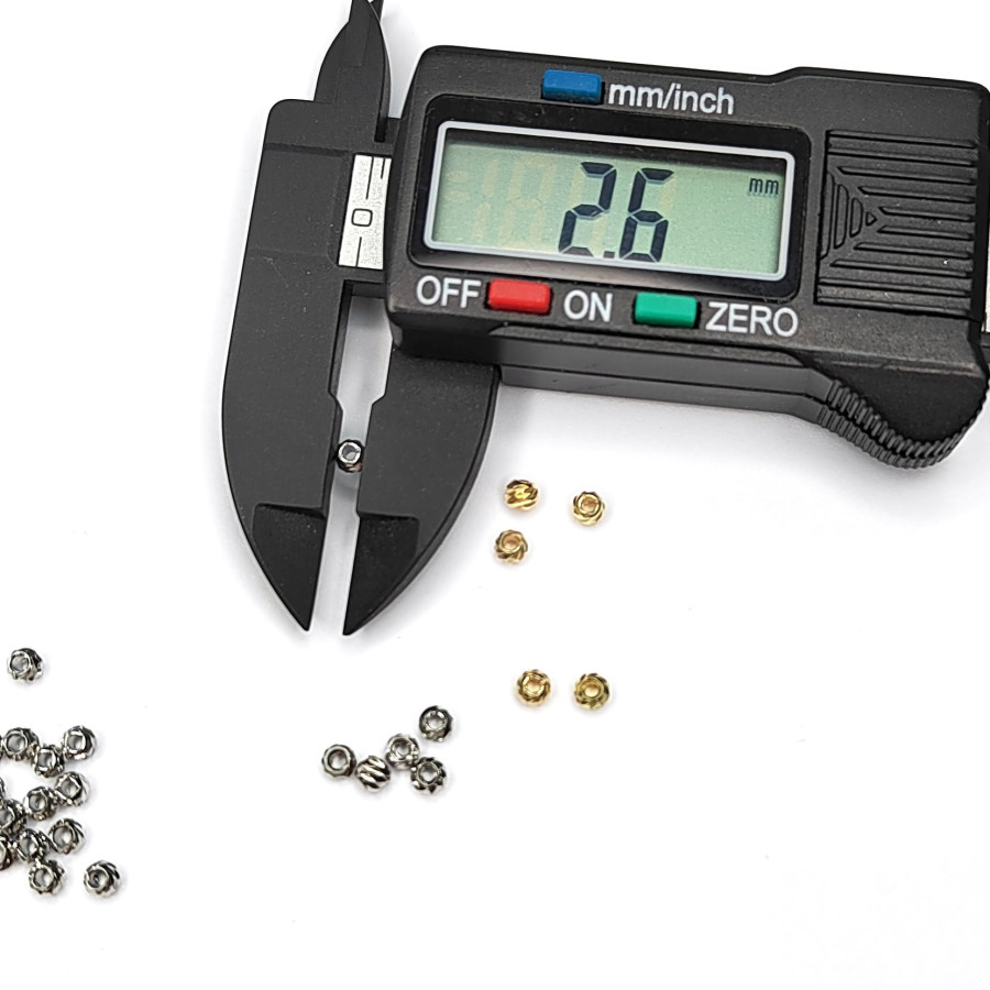 2,6 мм Разделительные бусины резные, 10 штук