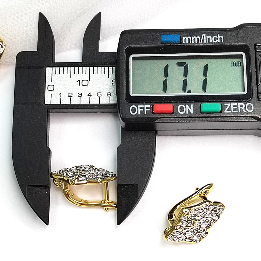 Швензы Ромбики Биколор 17х12 мм, пара