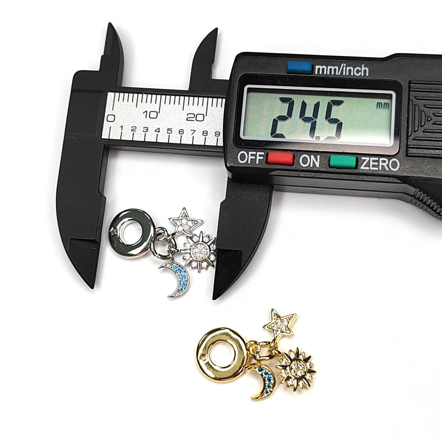 Подвеска из трёх предметов Луна - Солнце - Звезда 24 мм, штука