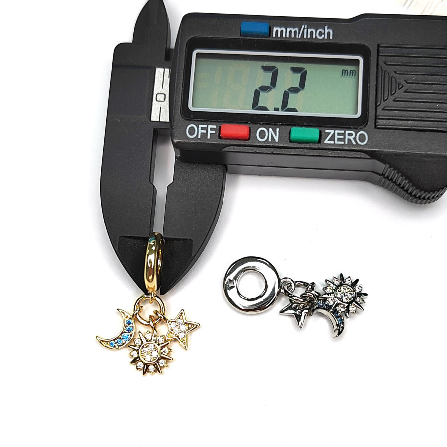 Подвеска из трёх предметов Луна - Солнце - Звезда 24 мм, штука