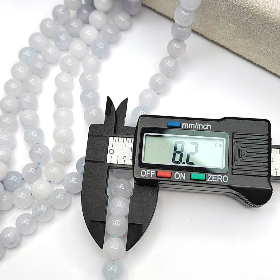 Кварц сиреневый 8 мм, нить 38-39 см