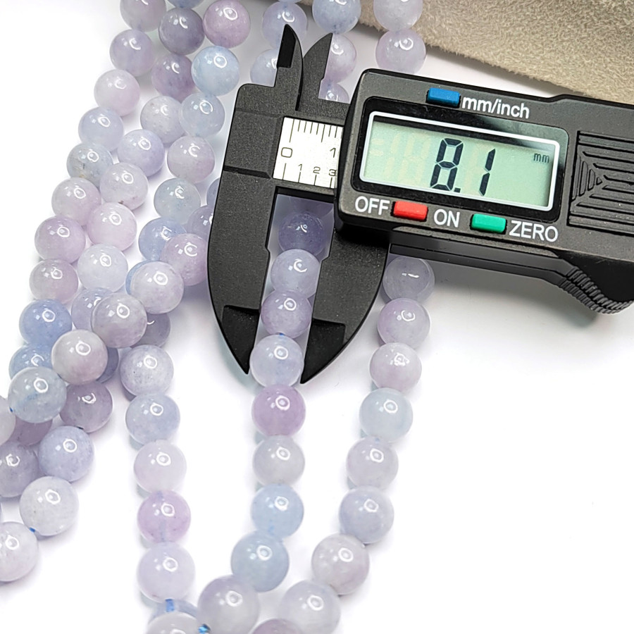 Кварц сиреневый 8 мм, нить 38-39 см