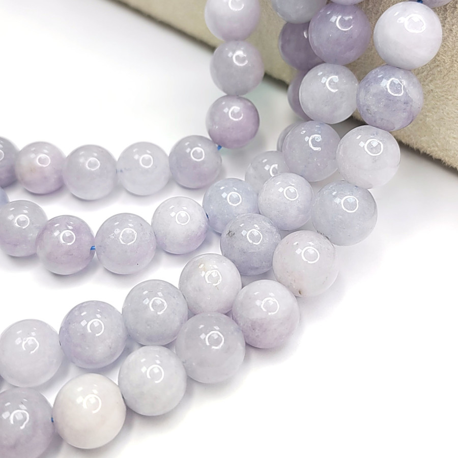 Кварц сиреневый 10 мм, нить 38-39 см