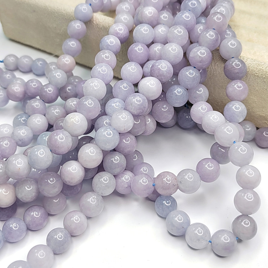 Кварц сиреневый 10 мм, нить 38-39 см