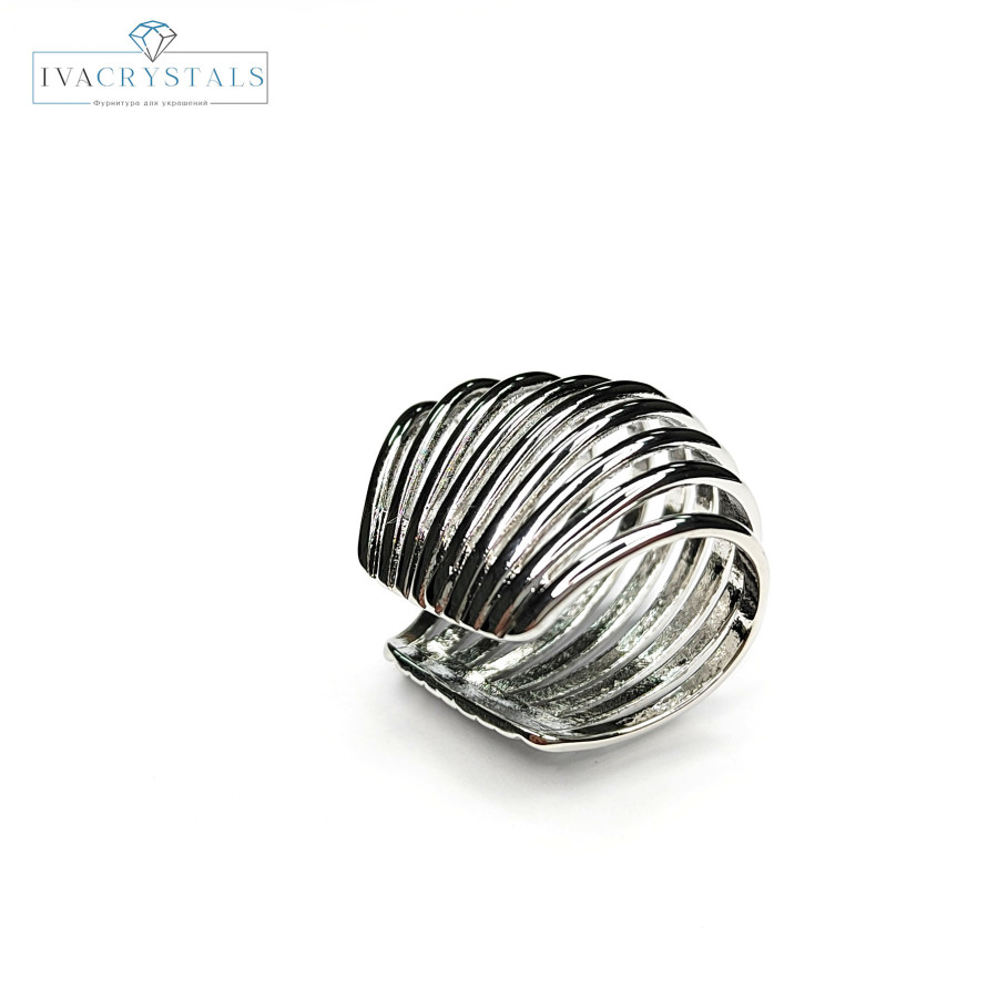 Кафф крупный 23х17 мм, штука покрытие Родий