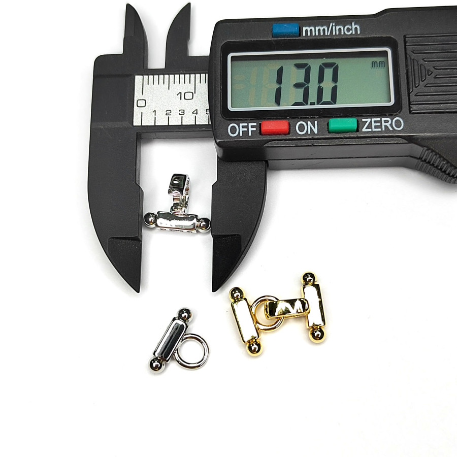 Замочек двухрядный 15х13 мм, карабин застёжка, штука