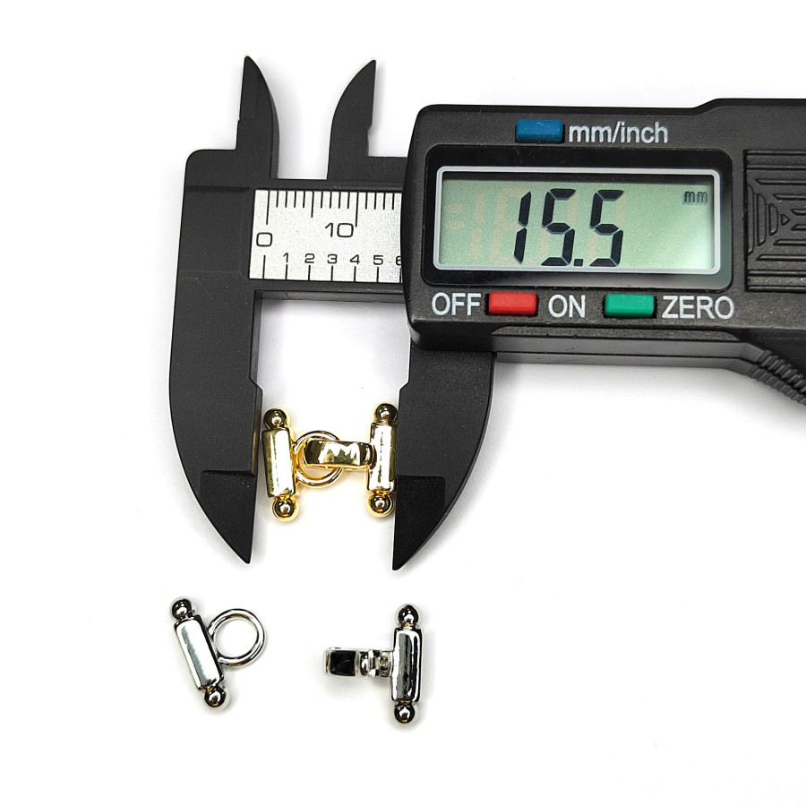 Замочек двухрядный 15х13 мм, карабин застёжка, штука