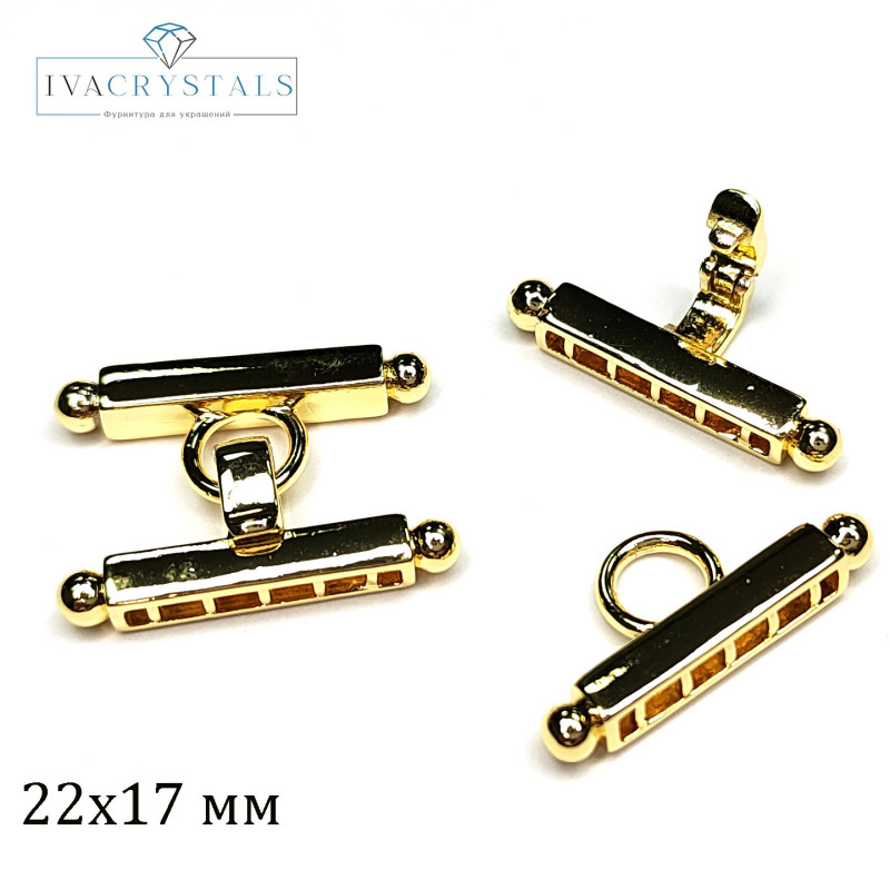 Замочек пятирядный 22х17 мм, карабин застёжка, штука