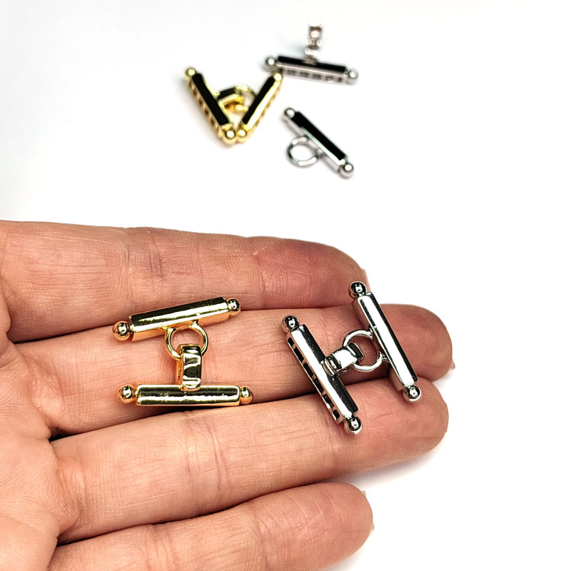 Замочек пятирядный 22х17 мм, карабин застёжка, штука