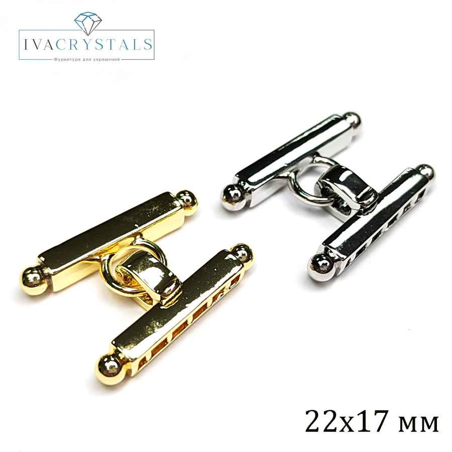 Замочек пятирядный 22х17 мм, карабин застёжка, штука