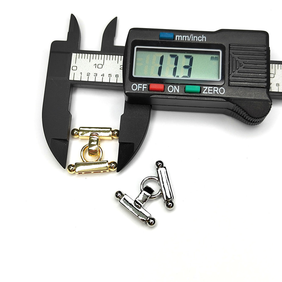 Замочек трёхрядный 17х15 мм, карабин застёжка, штука