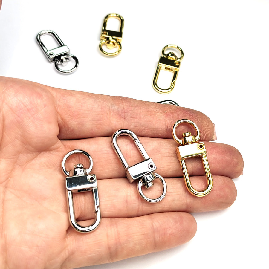 32х12 мм Крупный замок карабин с вращающейся концевой частью, штука