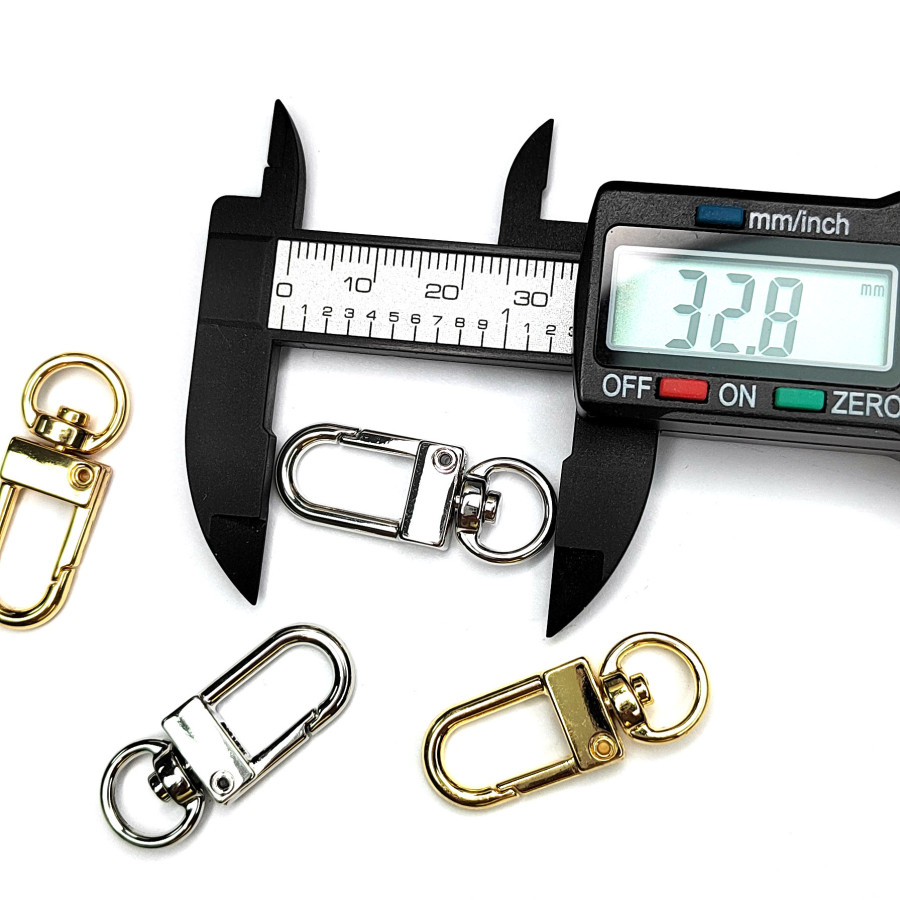 32х12 мм Крупный замок карабин с вращающейся концевой частью, штука