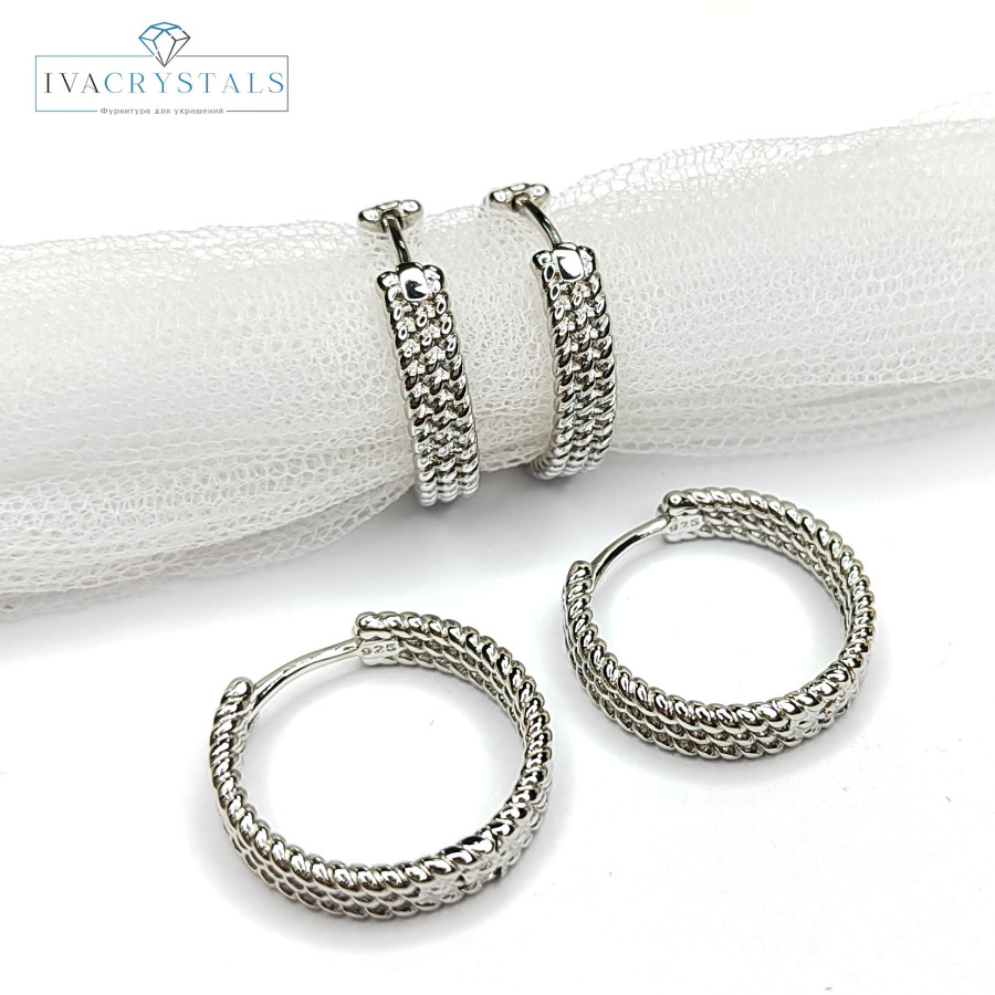 Швензы Конго 20х4,5 мм, пара покрытие Родий