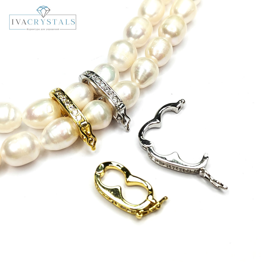 Бейл разъемный 20х10 мм с фианитами, штука