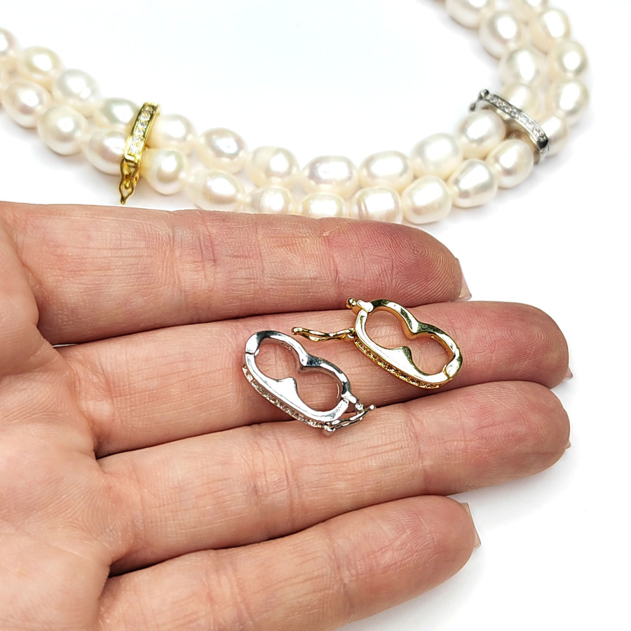 Бейл разъемный 20х10 мм с фианитами, штука