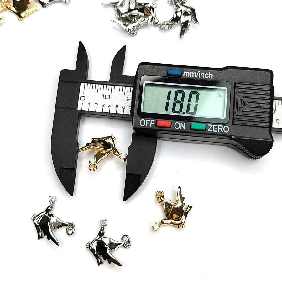 Подвеска Птичка Голубь 18х15 мм, штука