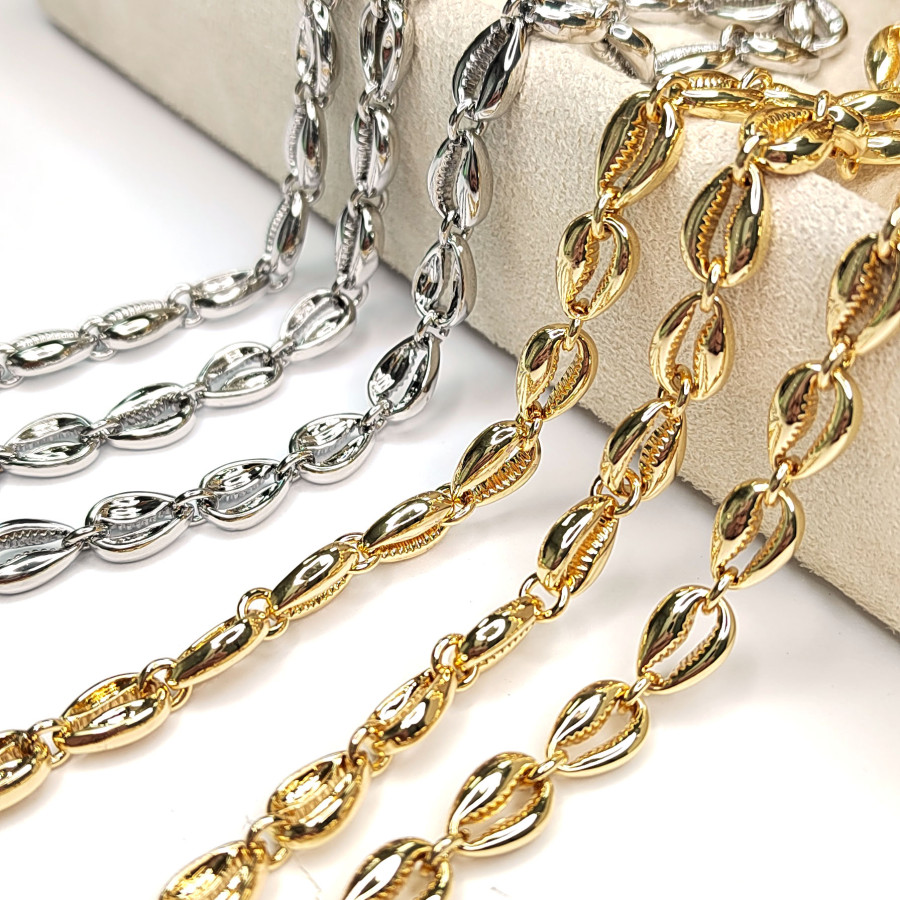 Цепь Ракушки 10х7 мм, 20 см