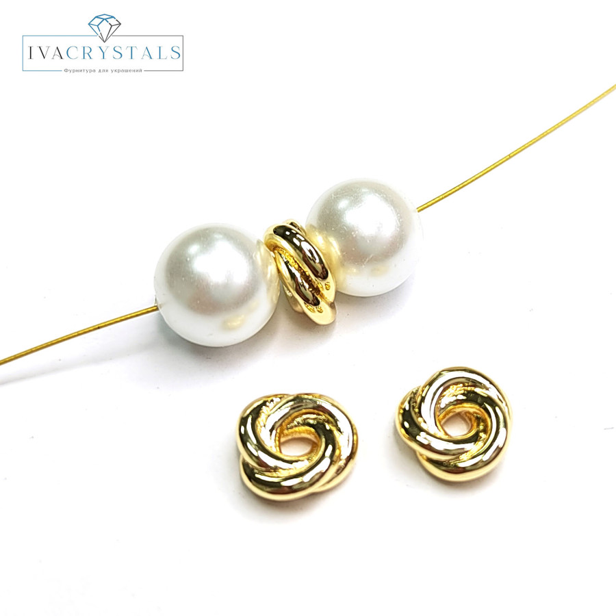 7,5 мм Разделительная бусина, ШТУКА Позолота