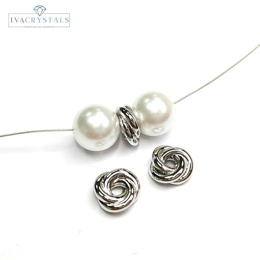 7,5 мм Разделительная бусина, ШТУКА Родий