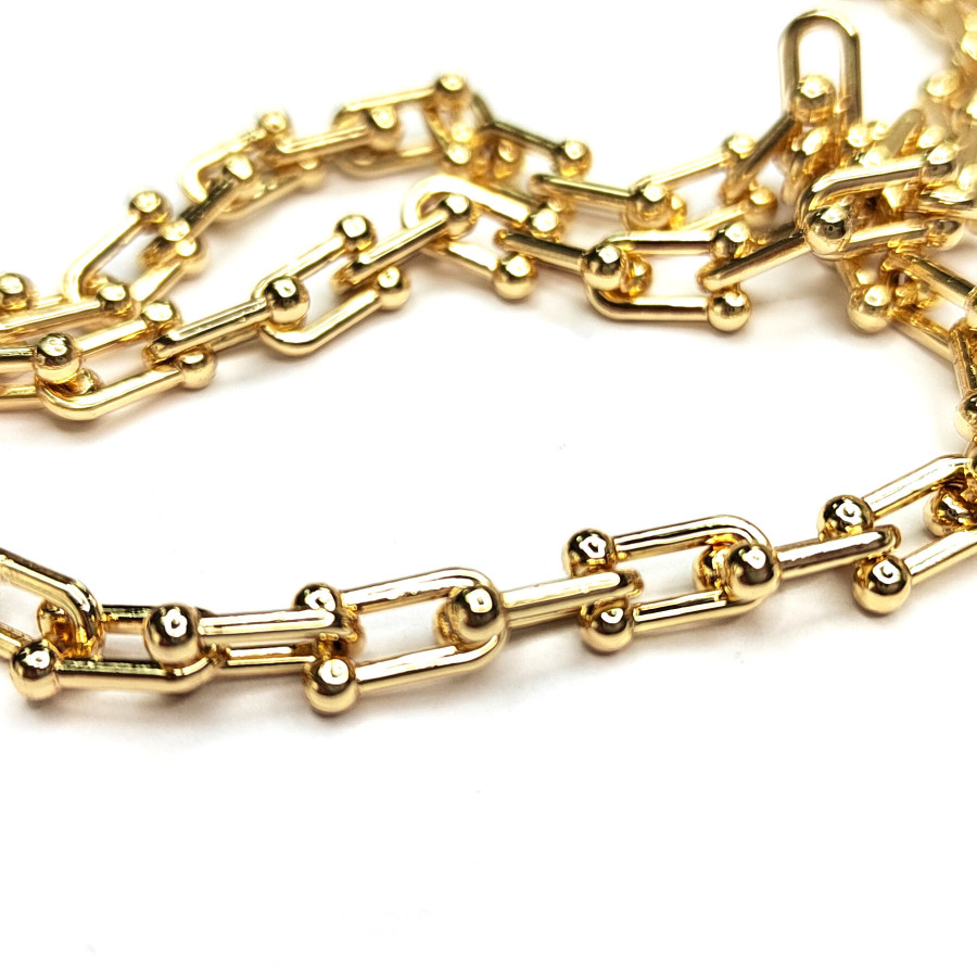 9х5 мм Цепь Тиффани, цвет Позолота, 20 см