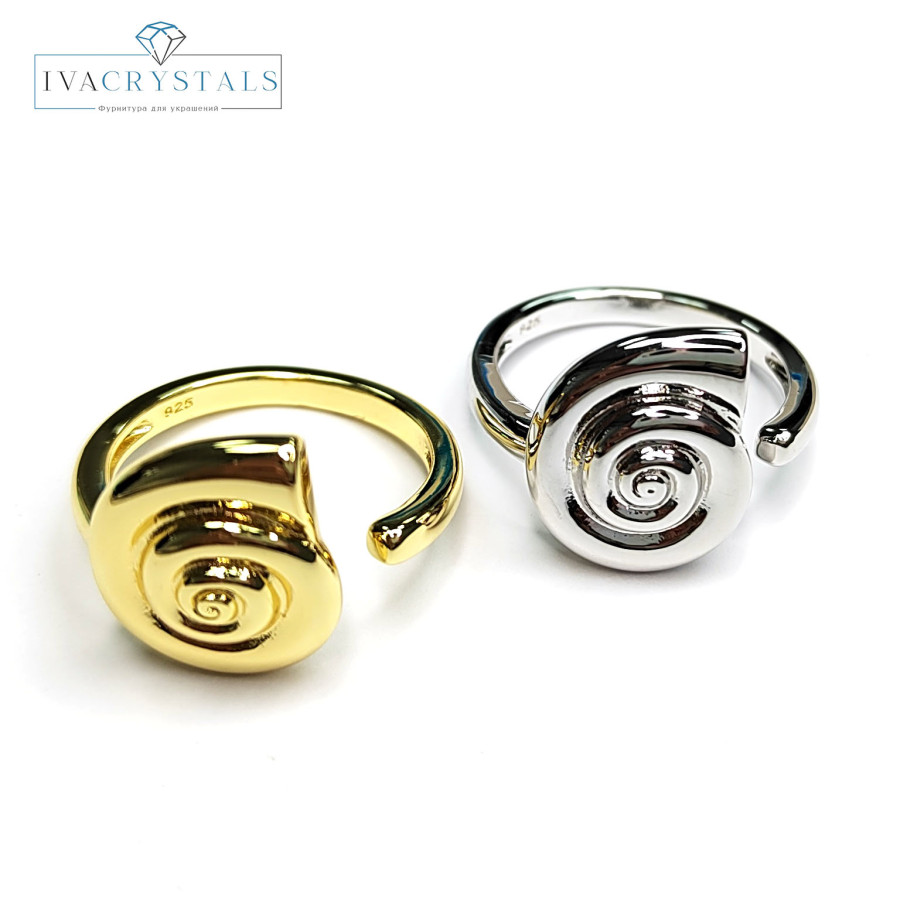 Кольцо безразмерное, Ракушка 16х13 мм, штука