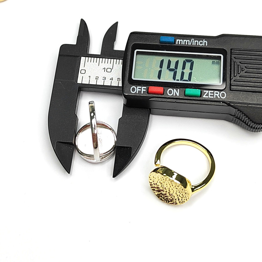 Кольцо текстурное безразмерное, Круг 14 мм, штука