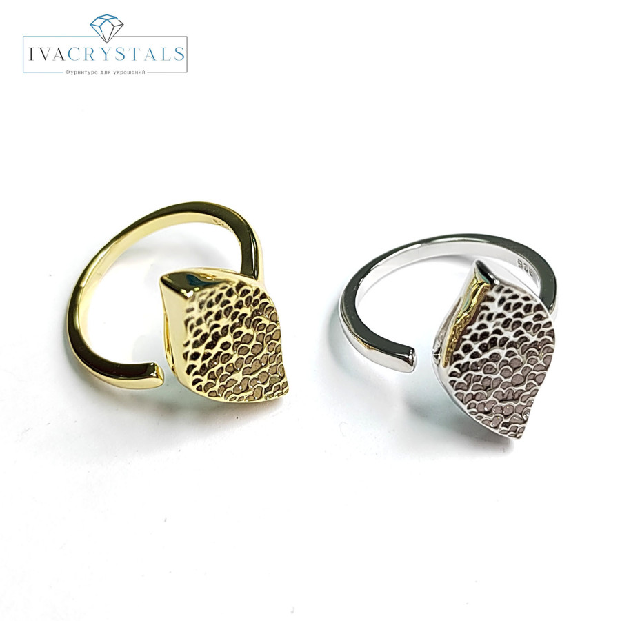 Кольцо текстурное безразмерное, Ромбик 18х10 мм, штука