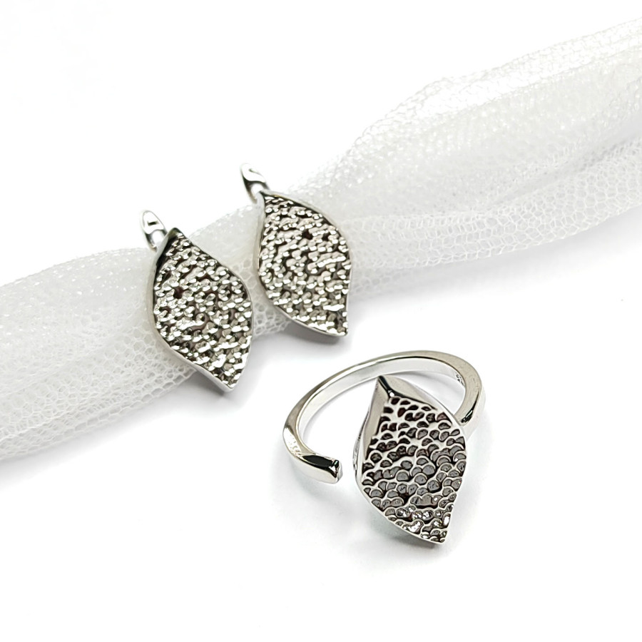 Кольцо текстурное безразмерное, Ромбик 18х10 мм, штука