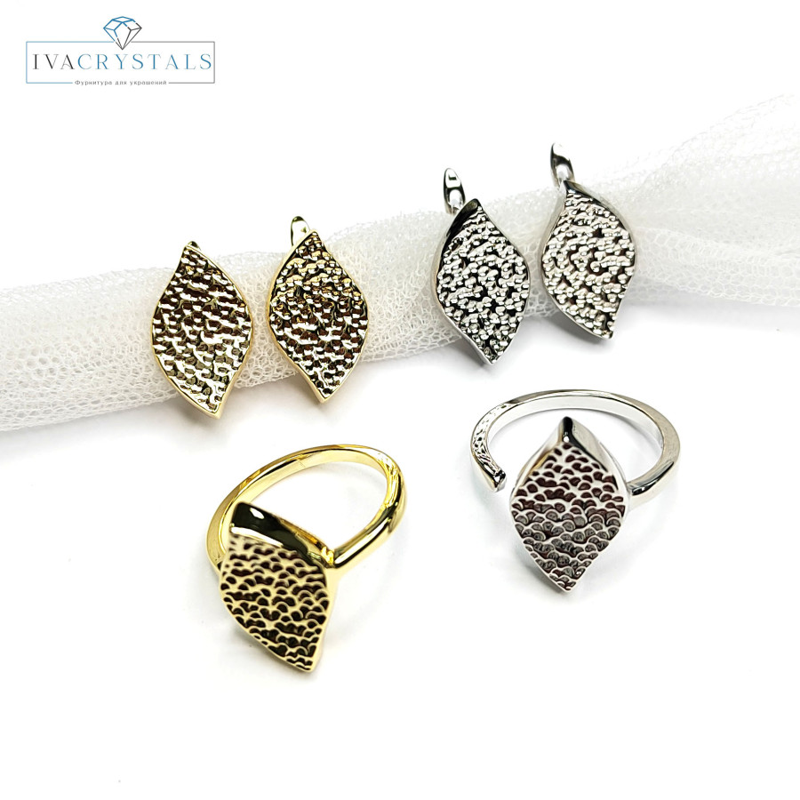 Кольцо текстурное безразмерное, Ромбик 18х10 мм, штука