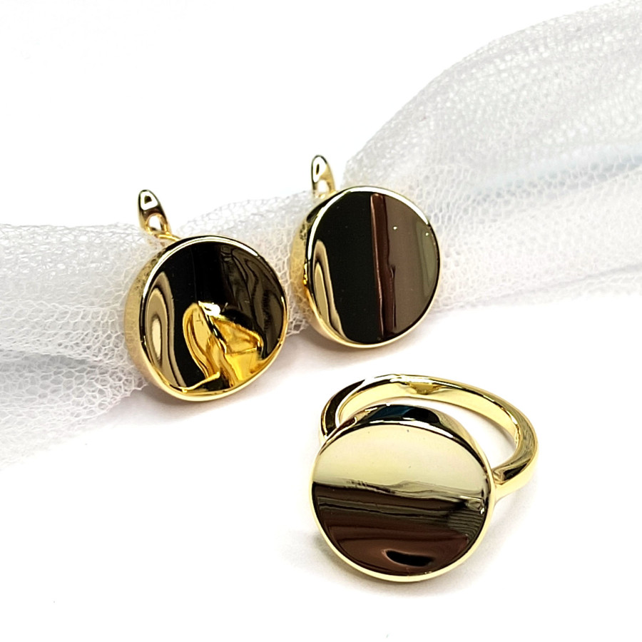 Кольцо глянцевое безразмерное, Круг 14 мм, штука