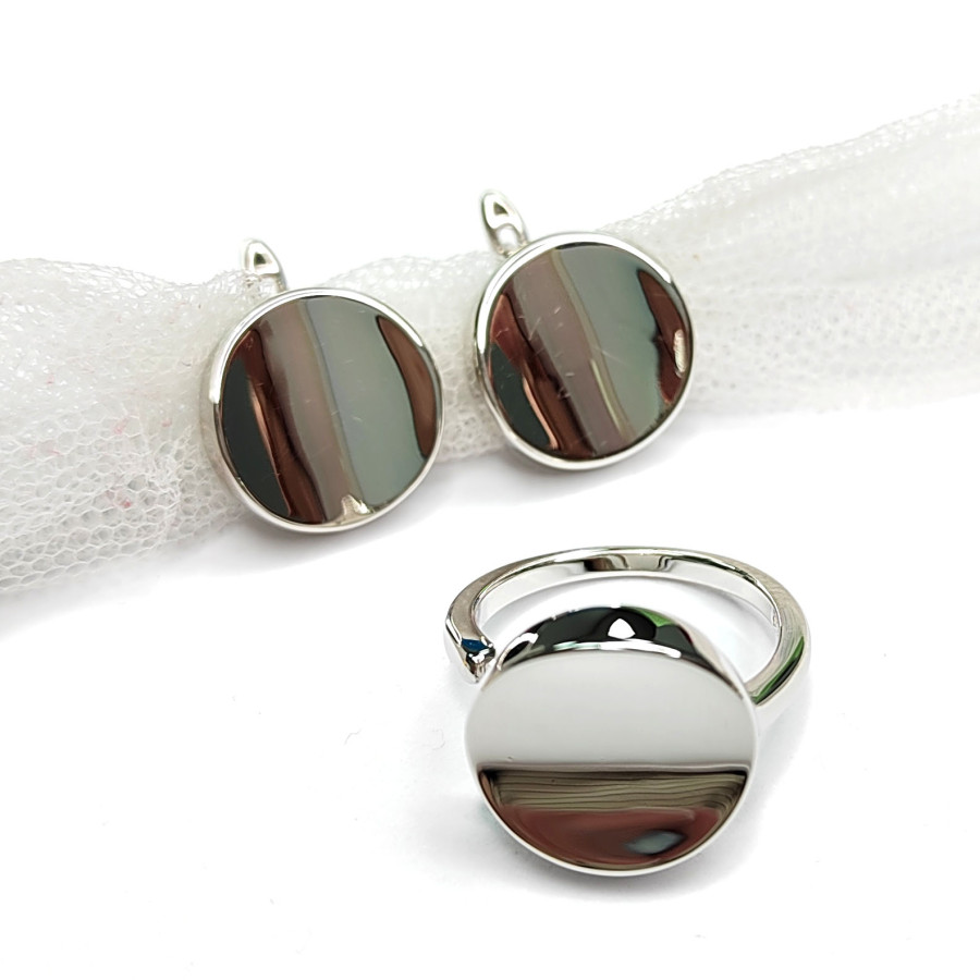 Кольцо глянцевое безразмерное, Круг 14 мм, штука