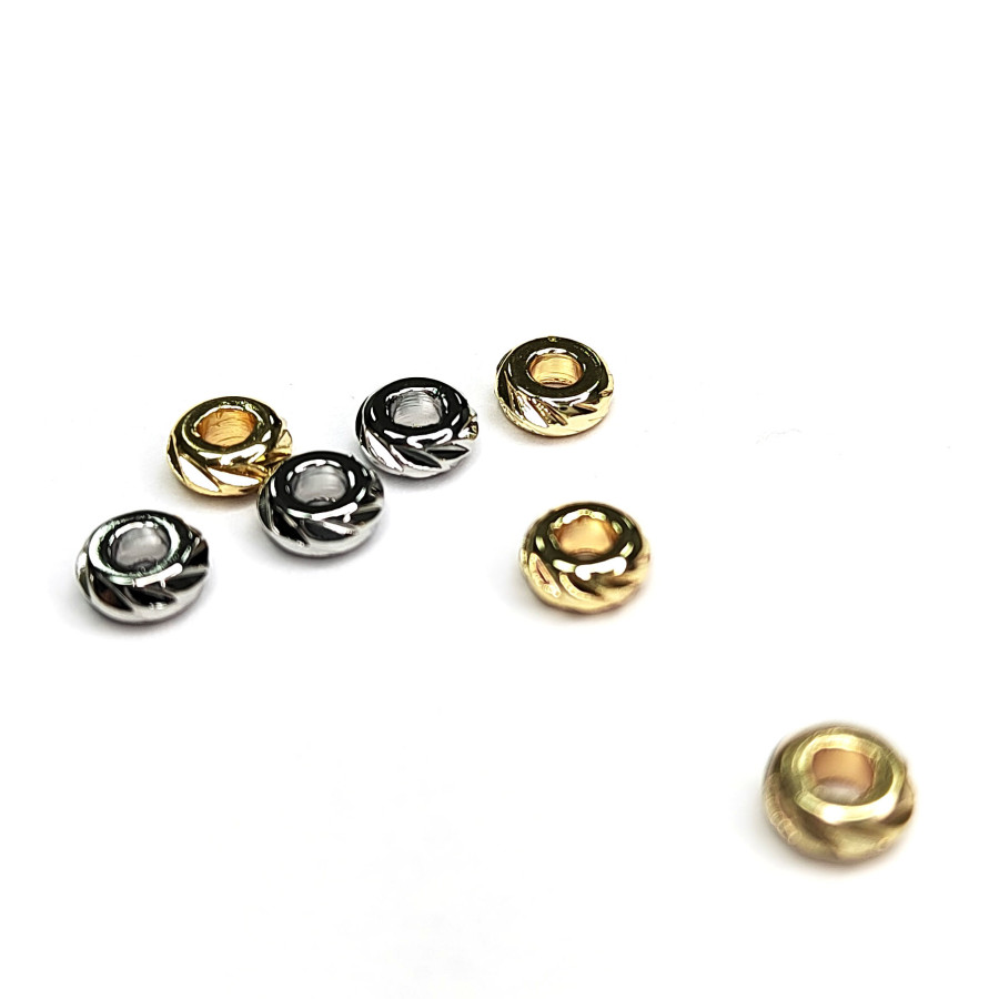 5х2 мм Разделительные бусины резные, 10 штук