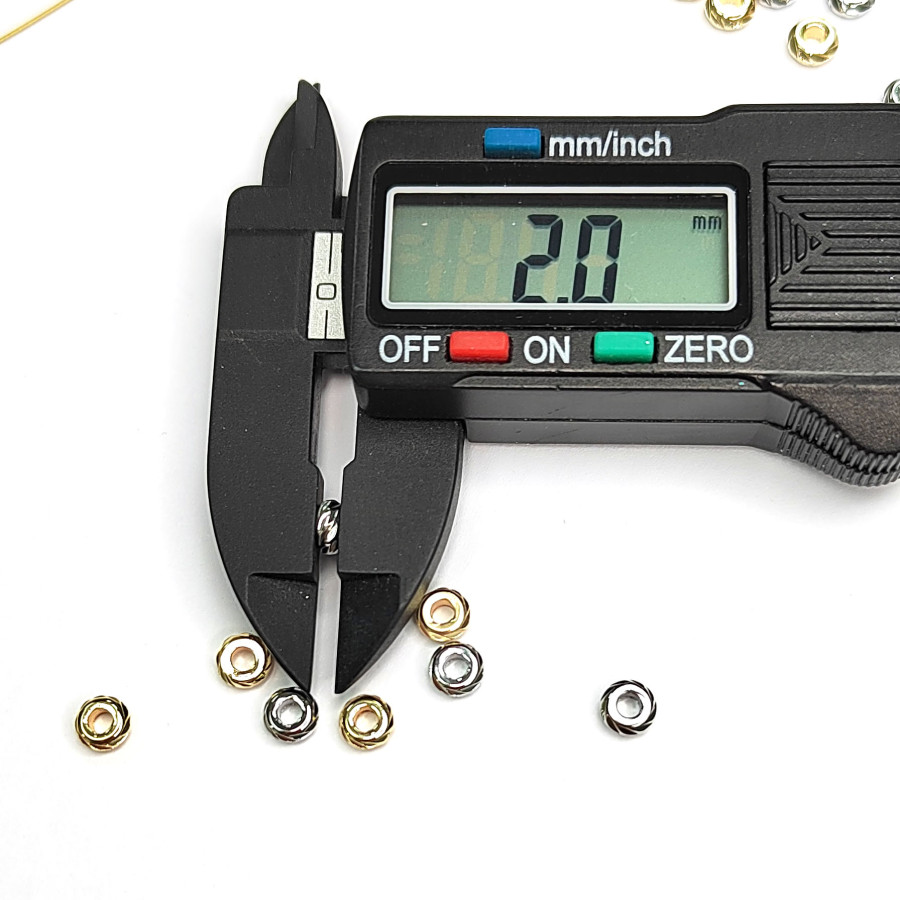 5х2 мм Разделительные бусины резные, 10 штук