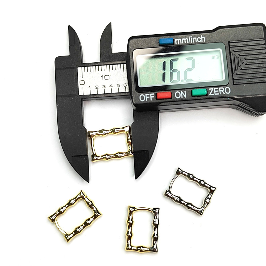 Швензы Конго прямоугольные Бамбук 16х12х3 мм, пара