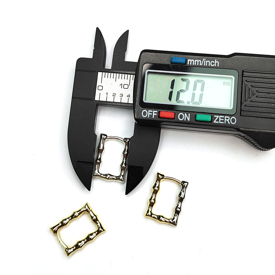 Швензы Конго прямоугольные Бамбук 16х12х3 мм, пара