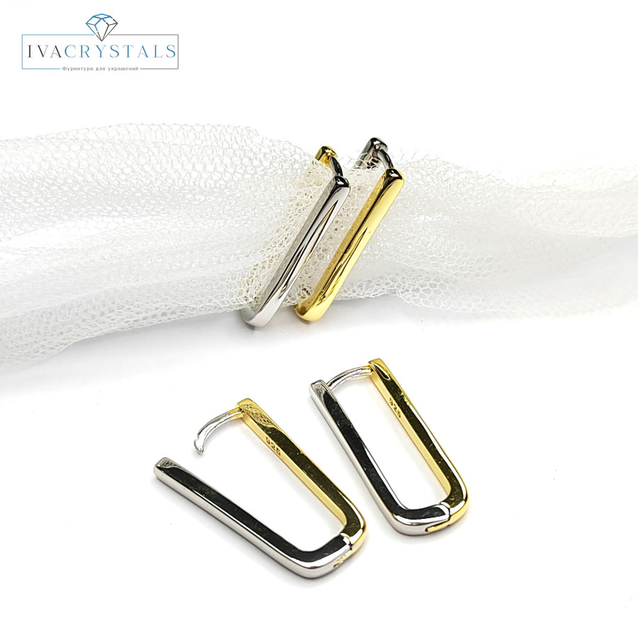 Швензы Конго Овалы 25х10х2,3 мм, пара цвет Биколор