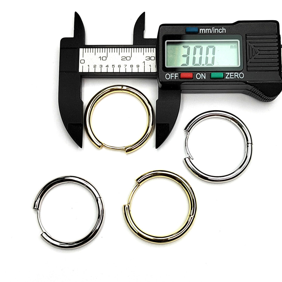 Серьги-Кольца 30х3 мм, пара